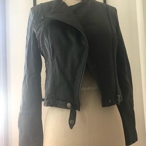 Leather moto jacket